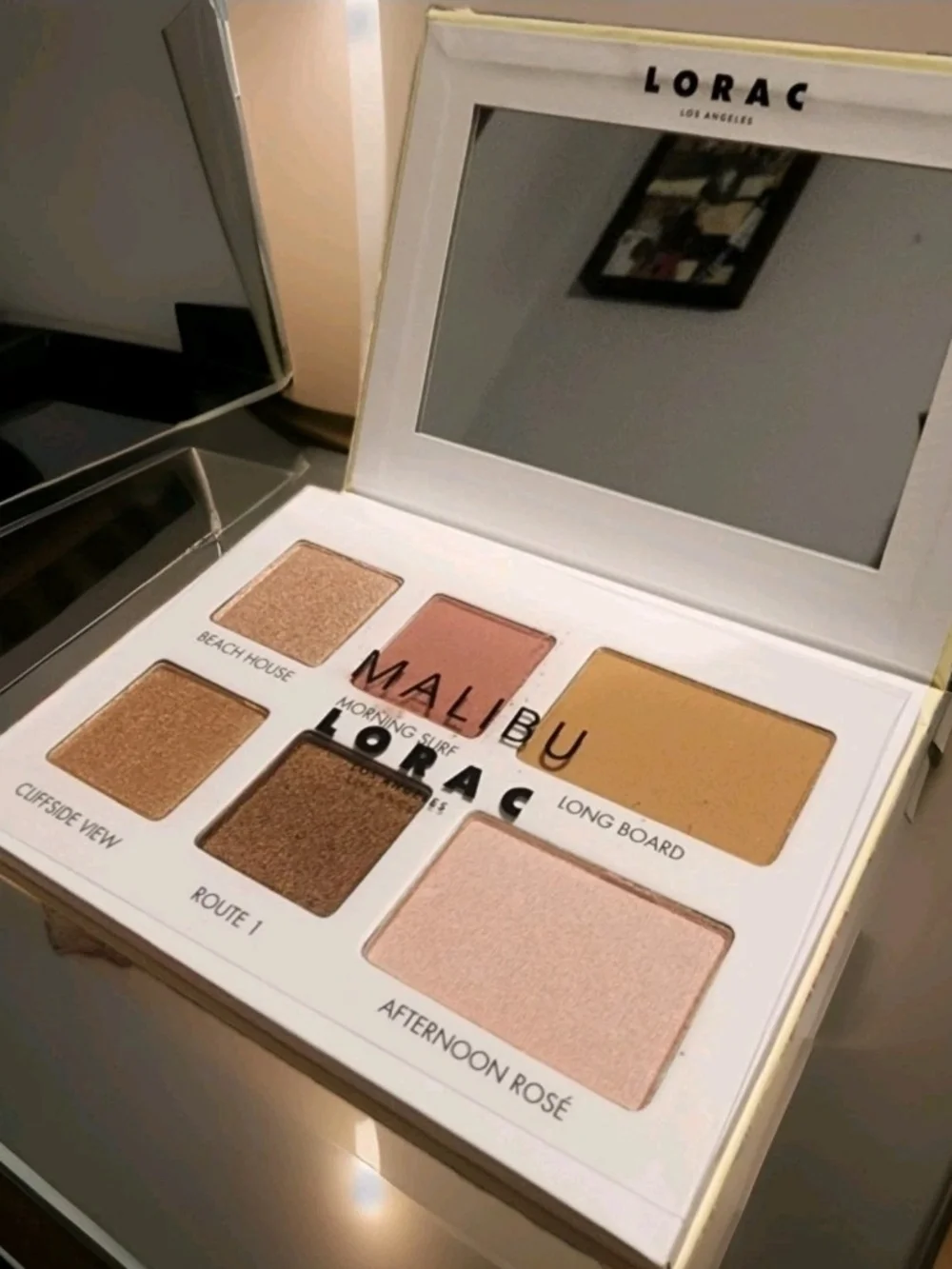 LORAC Beach Club Eyeshadow & Cheek Palette — Pink, Peach, Bronze